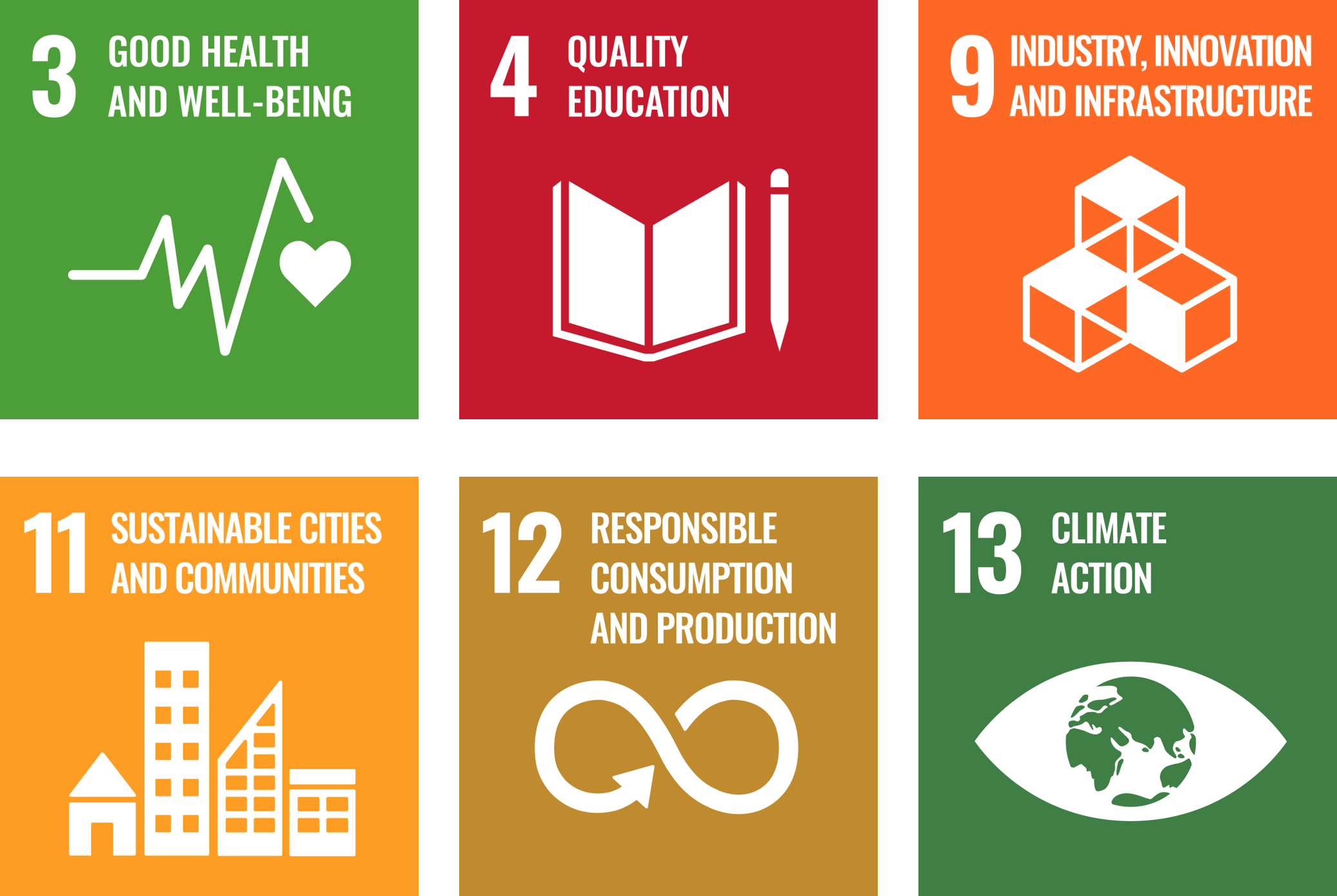 Sustainable Development Goals (SDGs) citati da Mapei nel suo report